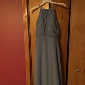 Dusty blue bridesmaid dress